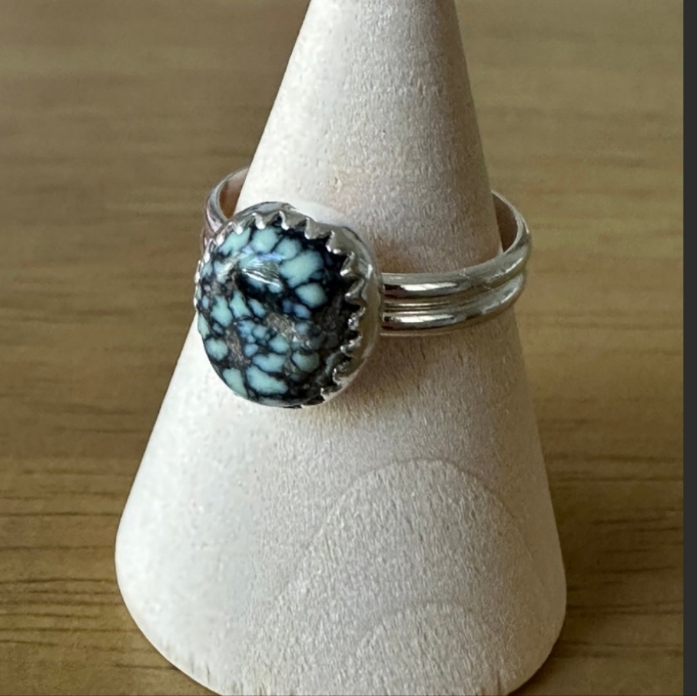 Poseidon varisite sterling silver ring - Picture 4 of 6